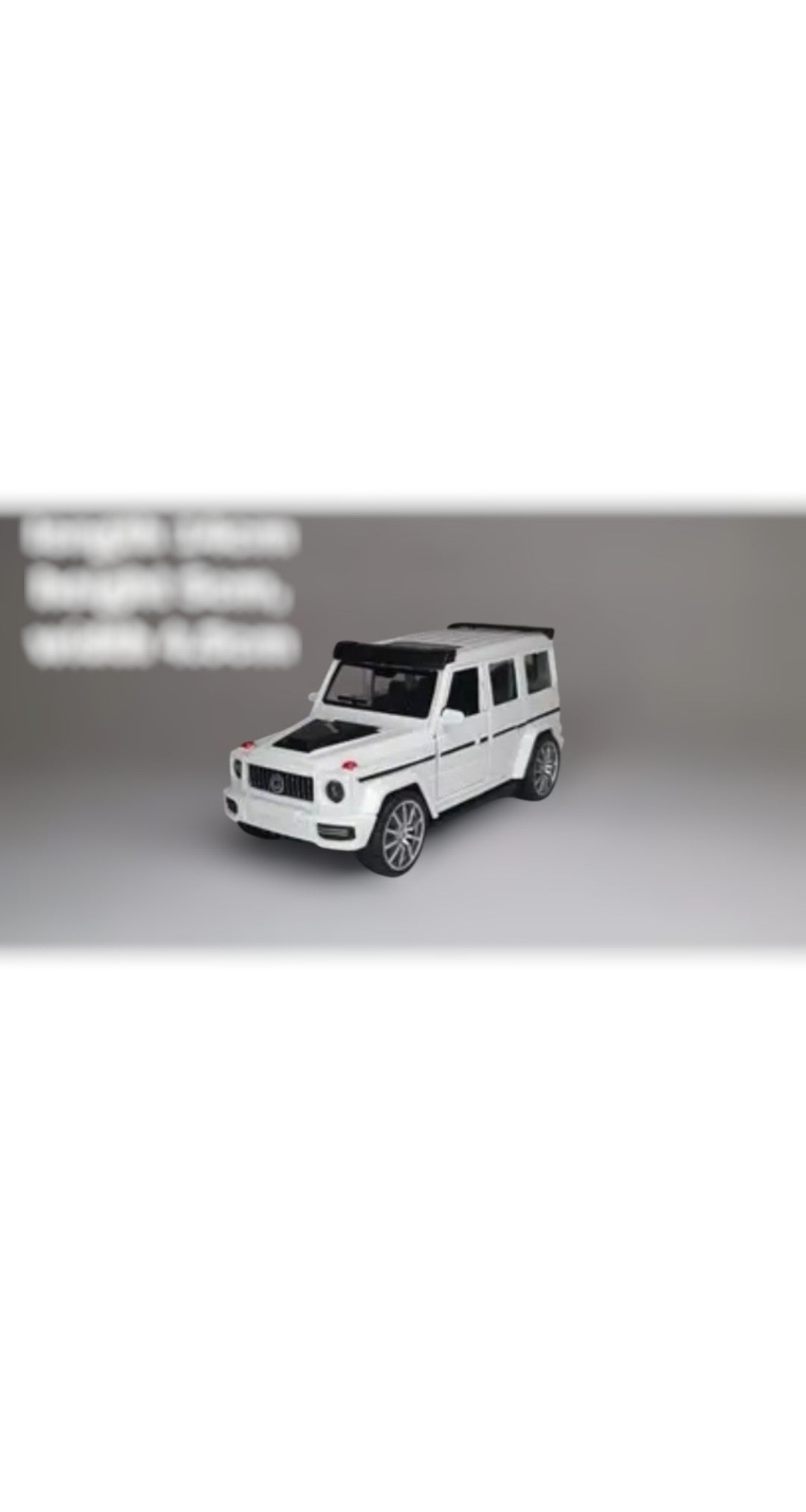 White G-Wagon Die Cast Metal Car Toy 1:32 Scale – Luxury Pull Back SUV with Open Doors & Realistic Design