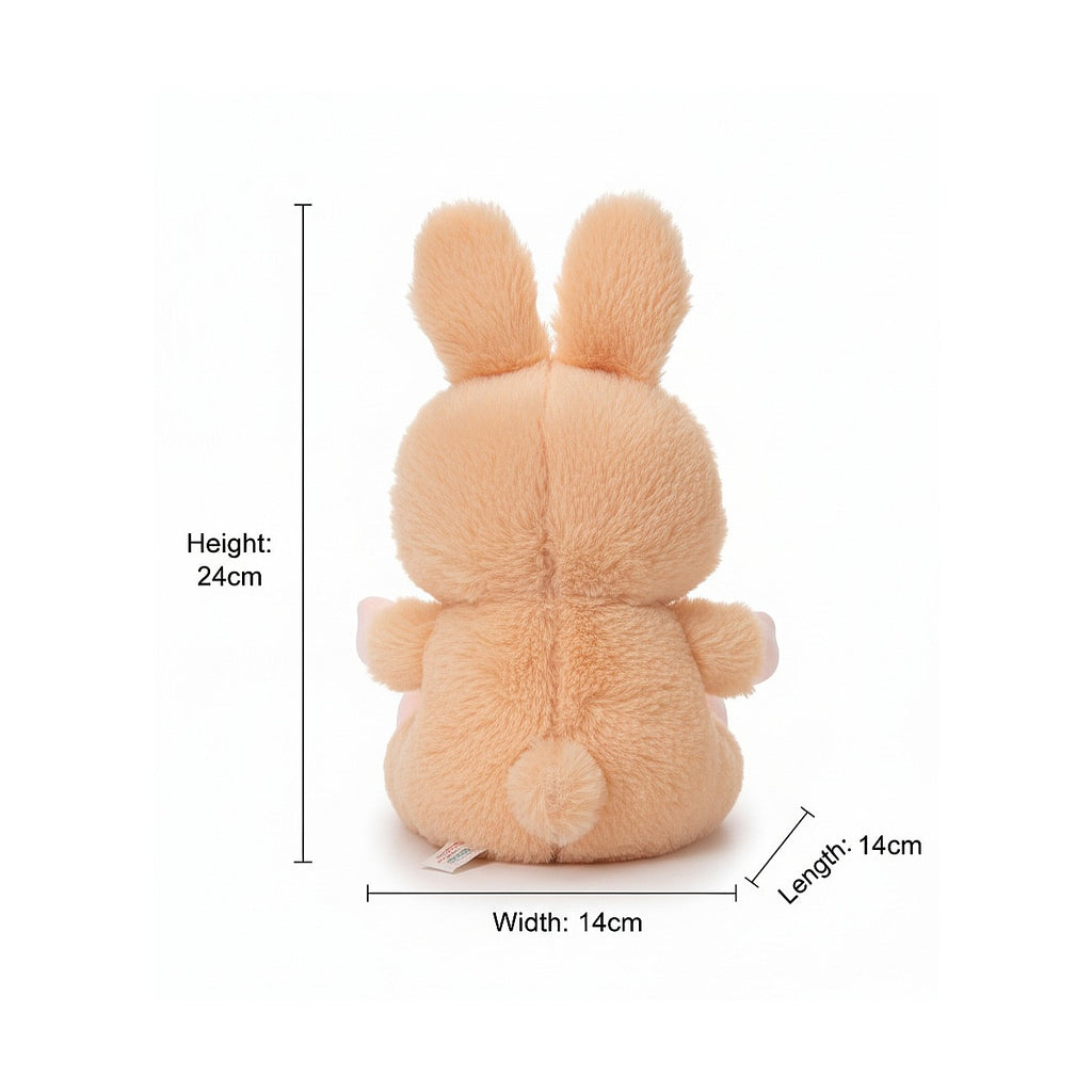 Cute Brown Sitting Plush Bunny Soft Toy