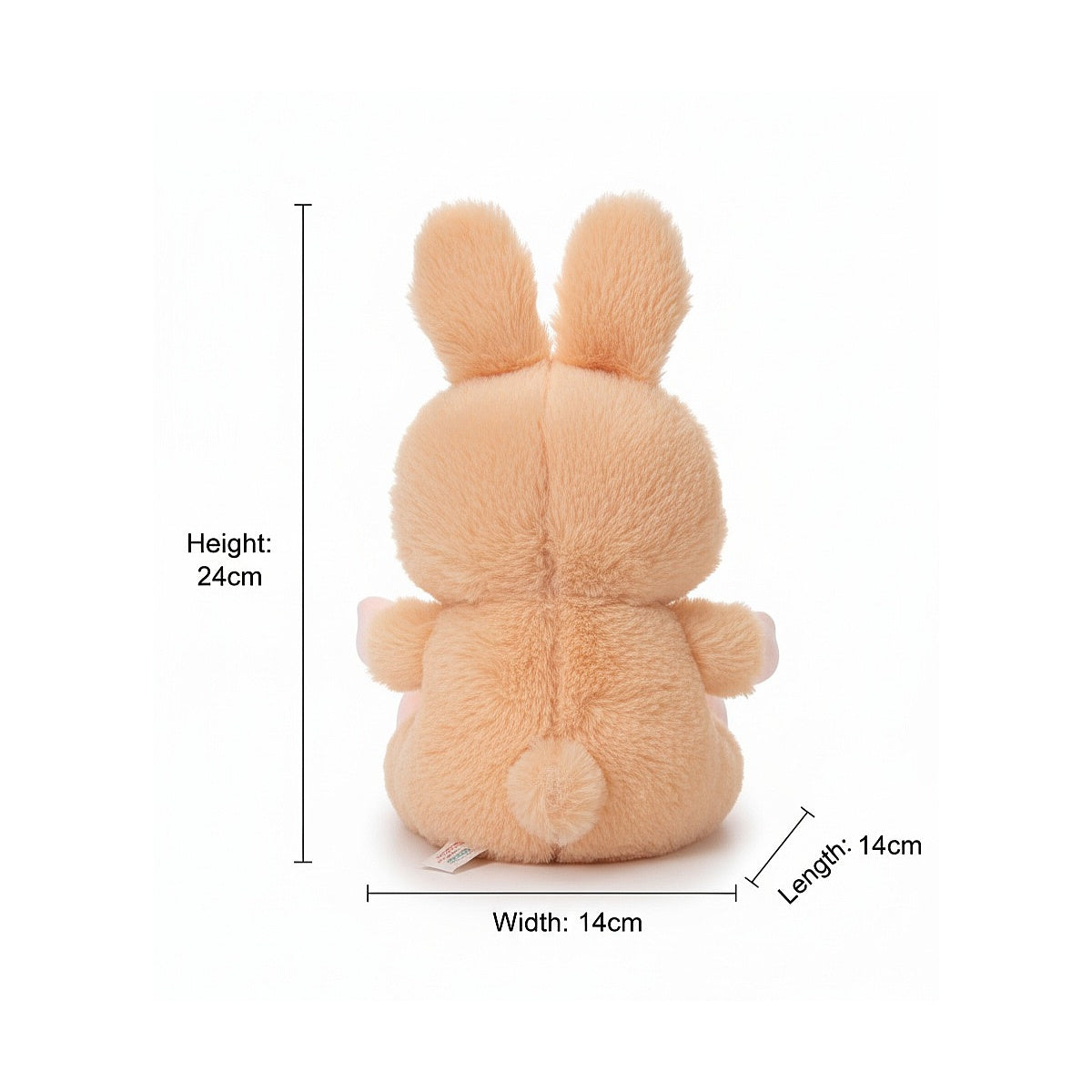 Cute Brown Sitting Plush Bunny Soft Toy